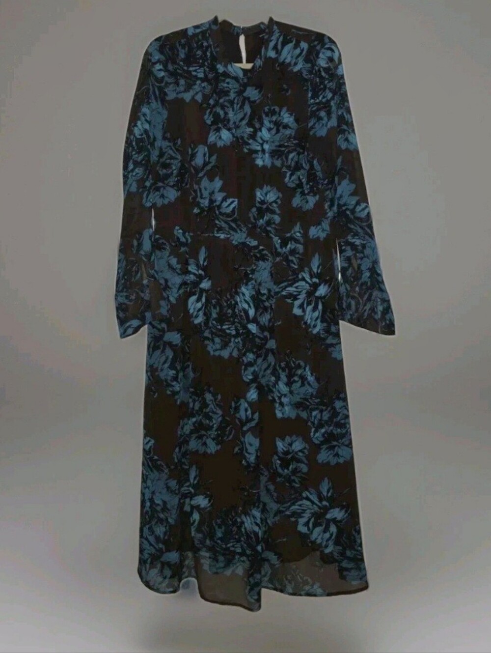 Who What Wear Floral Dress Sheer Long Sleeves Size XXL